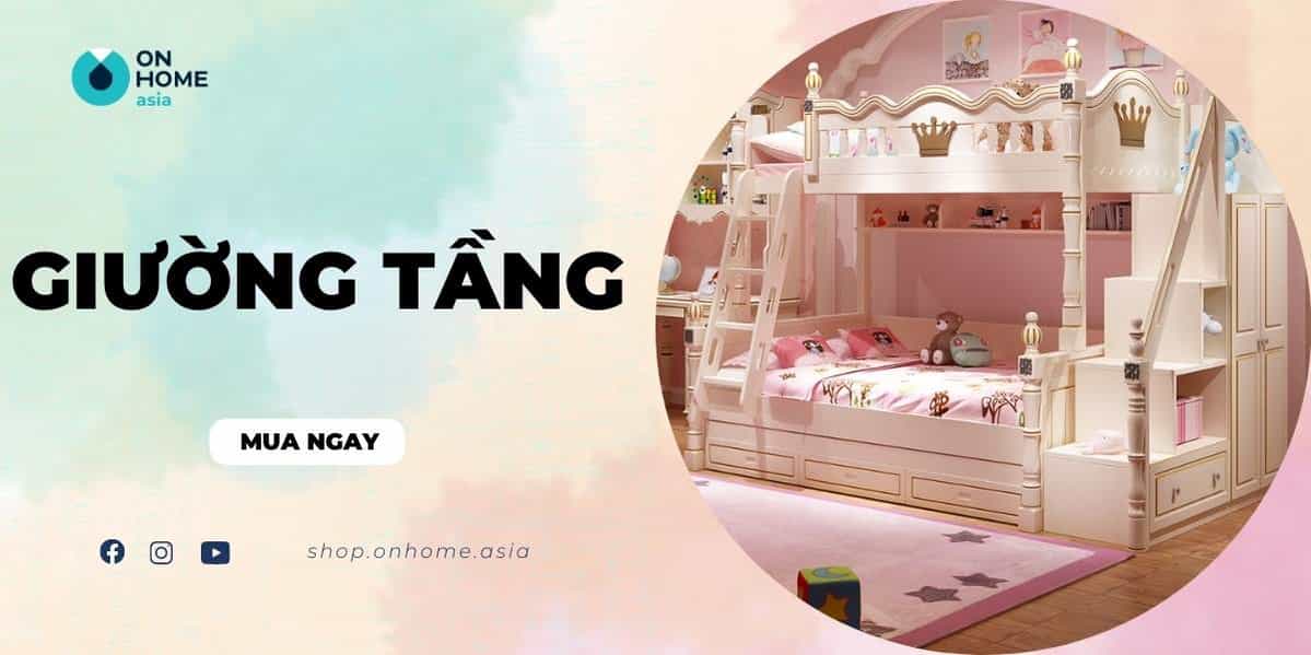 Đừng bỏ lỡ [BST 222] mẫu giường tầng cho bé đẹp hiện đại nhất hiện nay