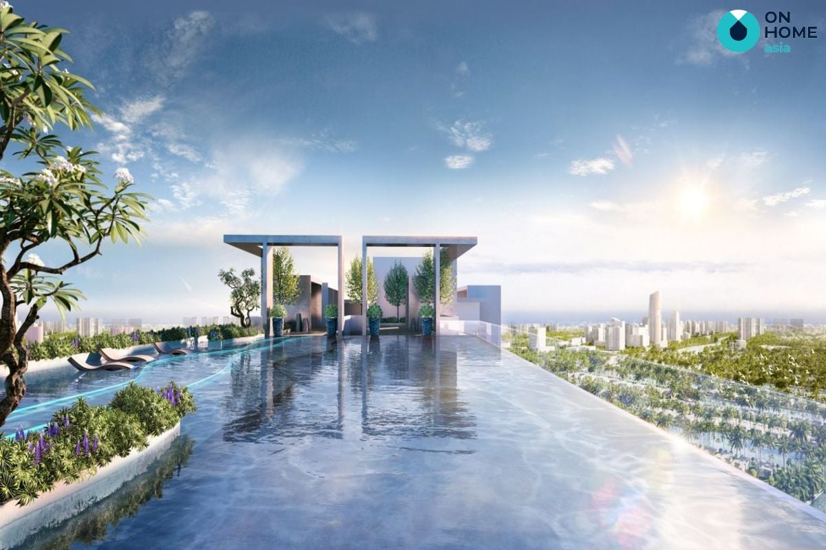 hồ bơi săn mây của dự án astral city