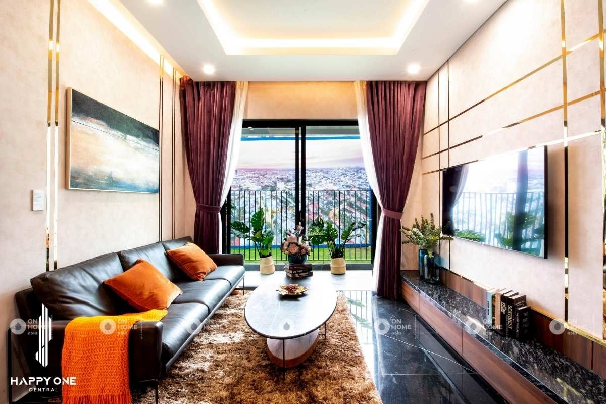 Không gian phòng khách căn hộ 3 phòng ngủ