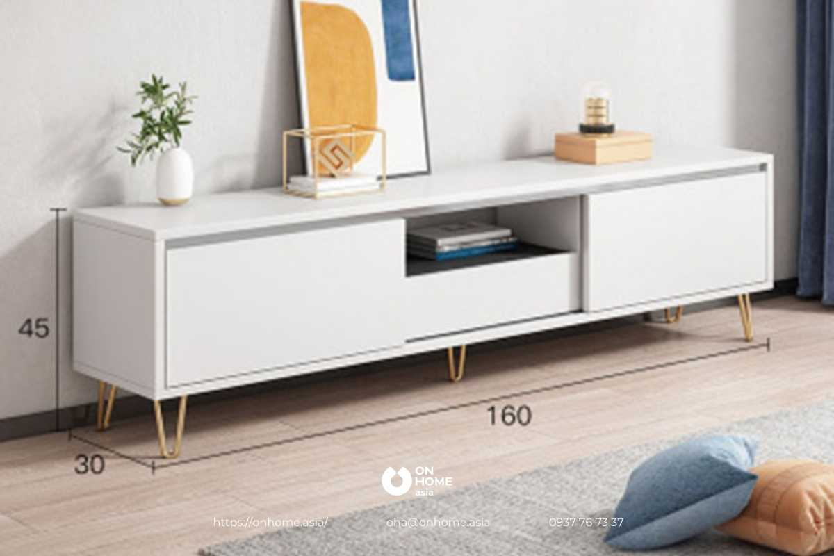 Kích thước kệ tivi hiện đại, đơn giản