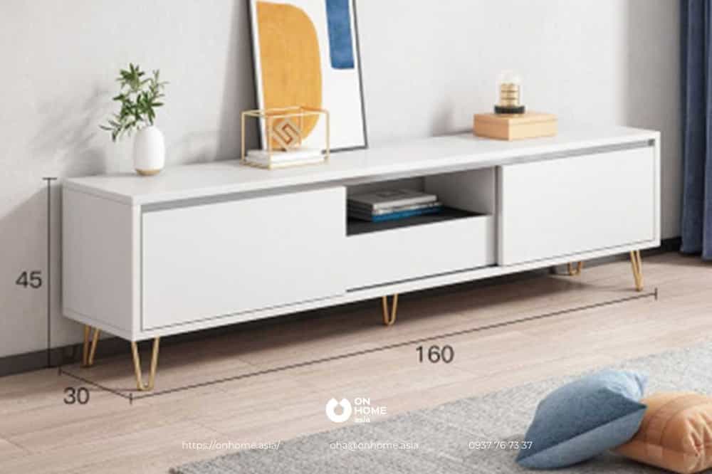 Kích thước kệ tivi hiện đại, đơn giản