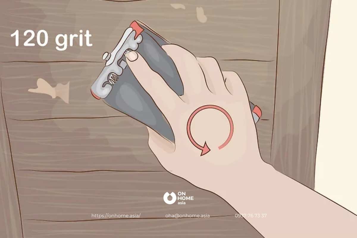 Chà nhám bề mặt đồ nội thất