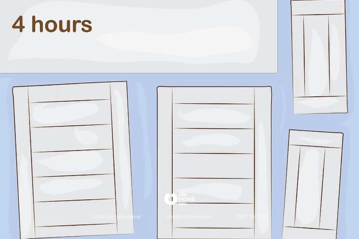 Để lớp sơn lót khô