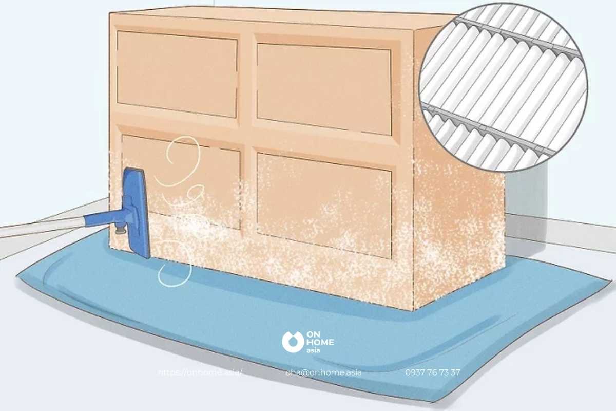 Hút bụi và bào tử nấm mốc