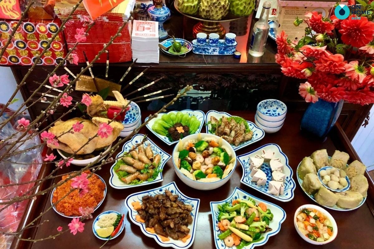 mâm cơm ngày tết trừ tịch