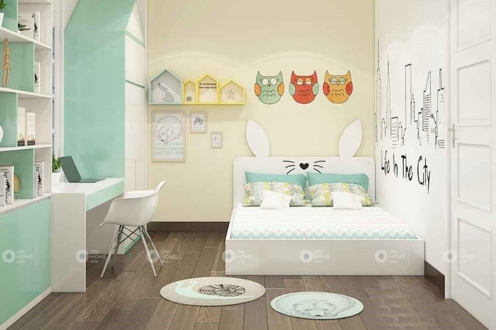 Phòng ngủ trẻ em với thiết kế sinh động