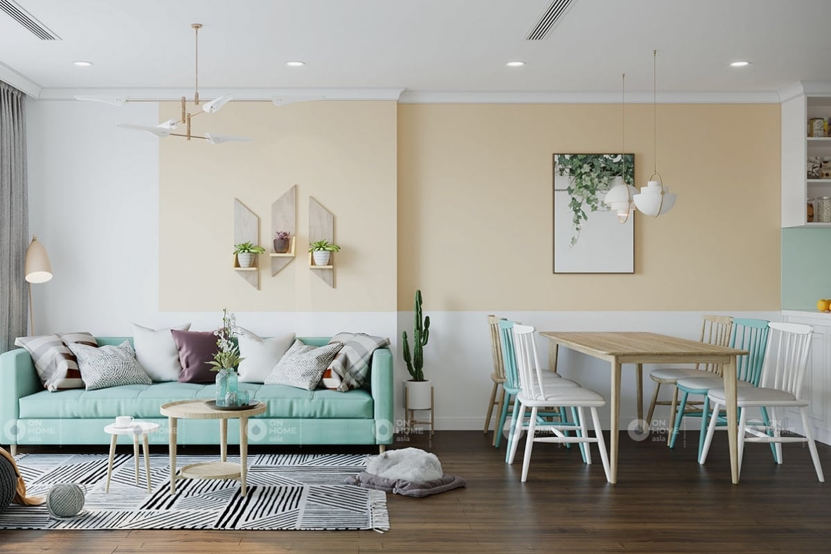 Nội thất chung cư 60m2 theo phong cách Bắc Âu
