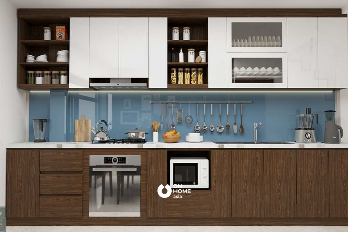 Tủ bếp chữ I đơn giản