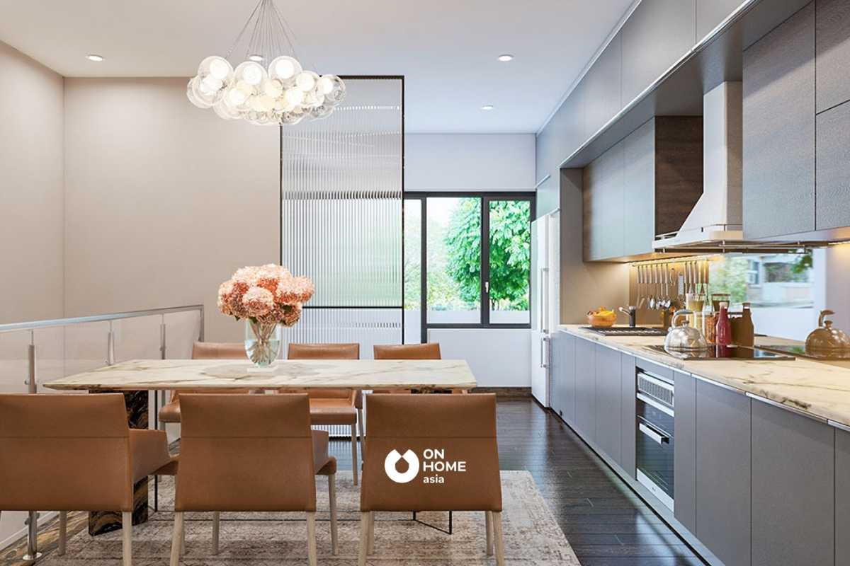 Không gian bếp đẹp và thoáng đãng