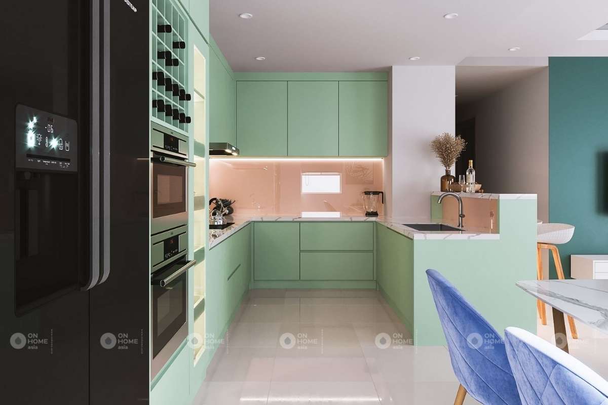 Nội thất nhà bếp đẹp và sang trọng.