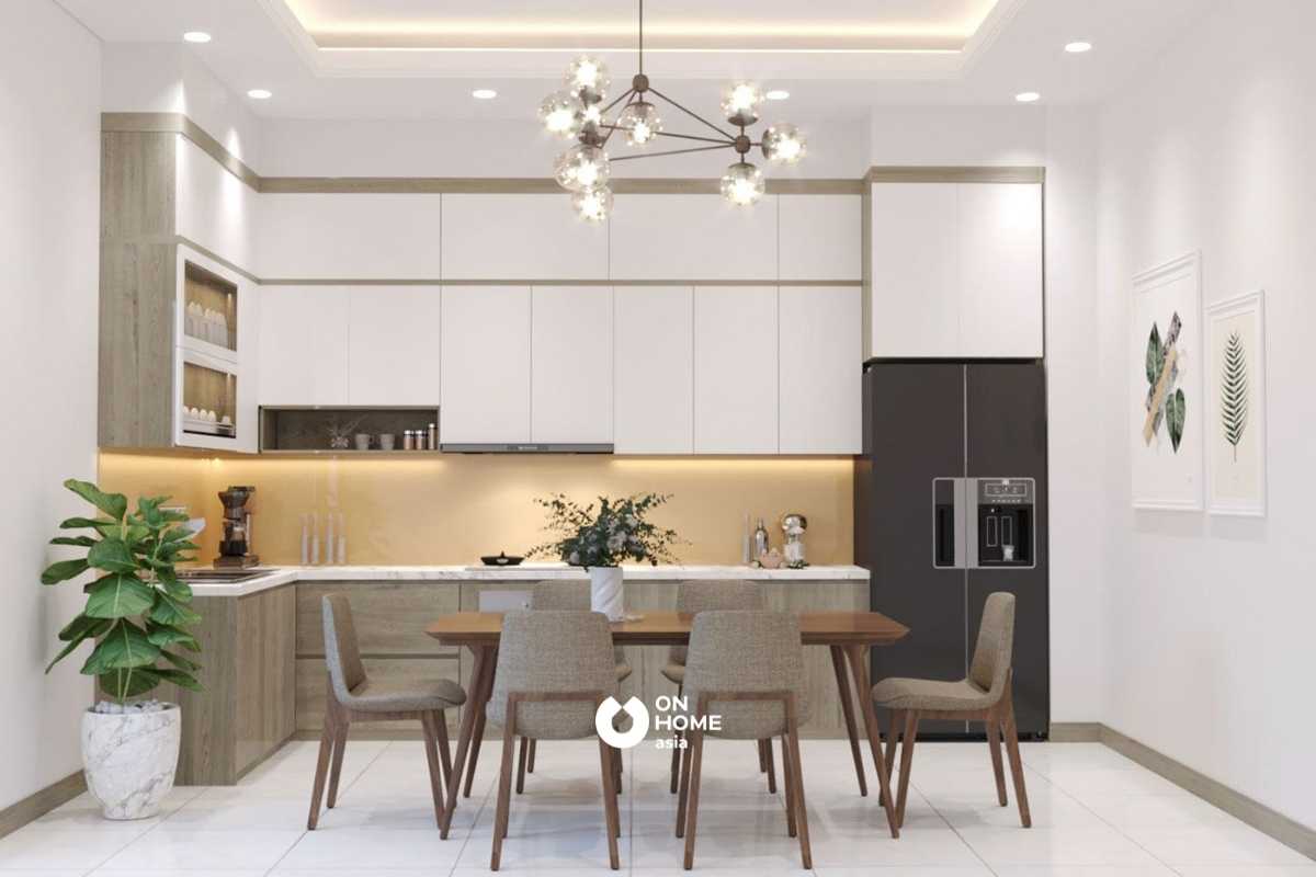 Mẫu tủ bếp chữ L đẹp