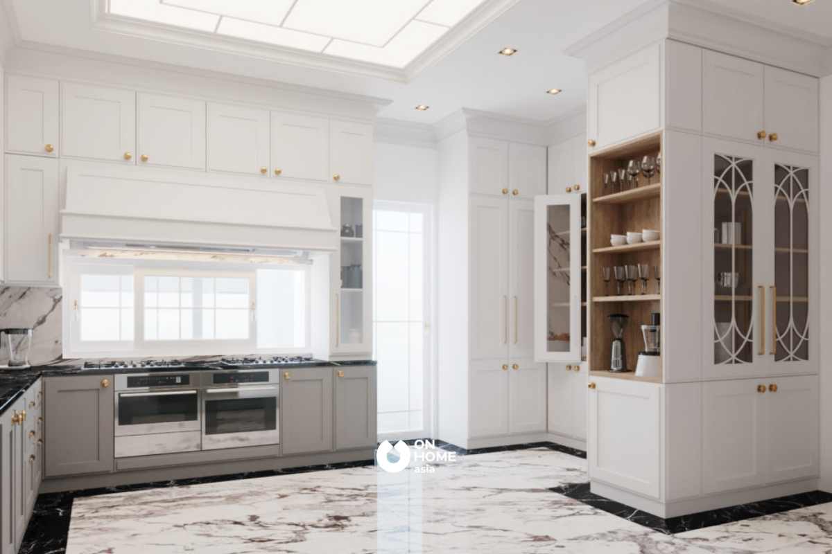 Không gian bếp đẹp và thoáng