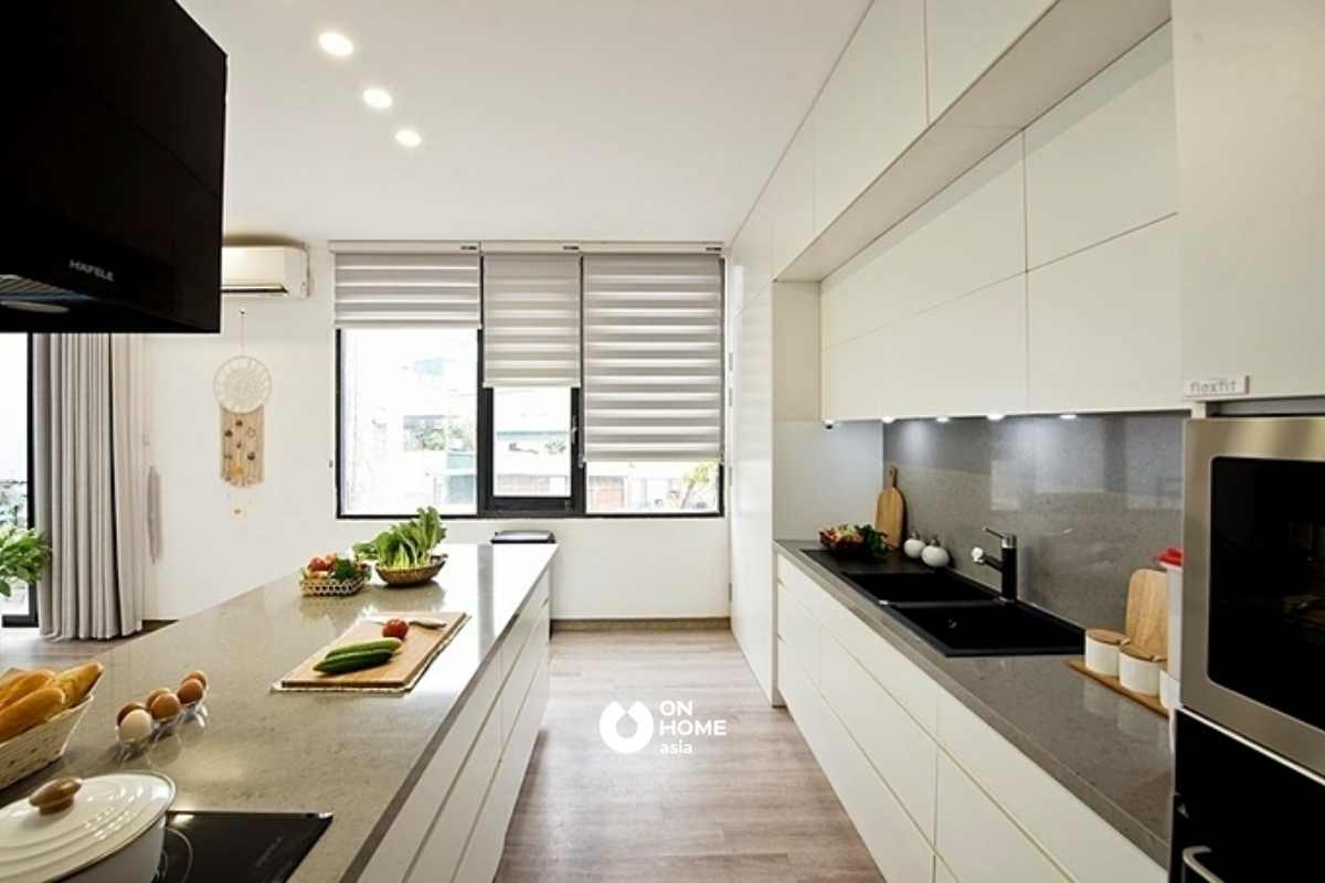 Bố trí phòng bếp khoa học và gọn gàng&nbsp;