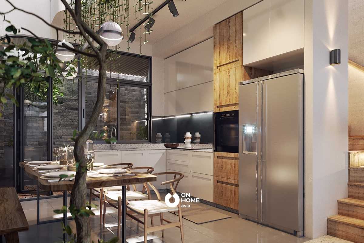 Không gian bếp gần gũi