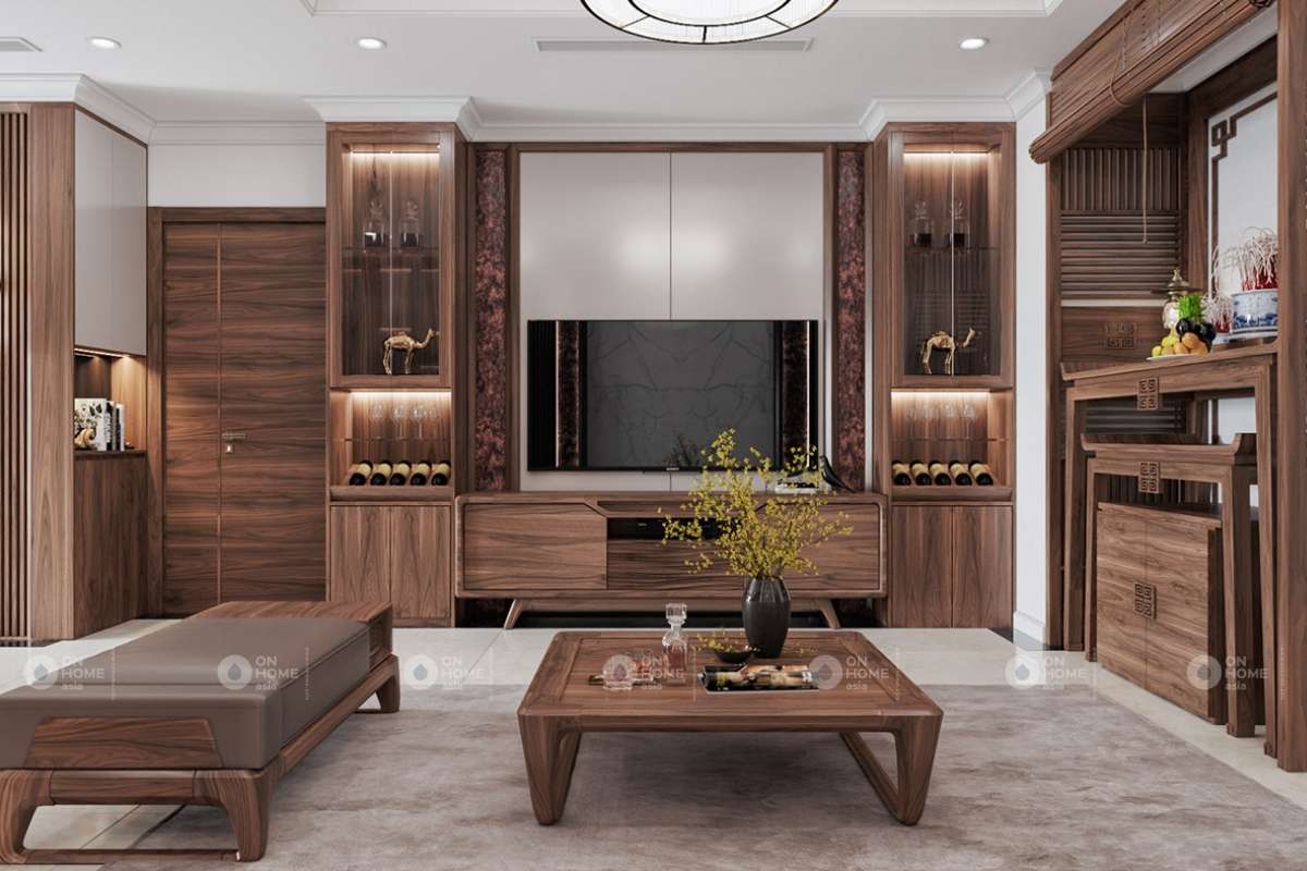 Bộ bàn ghế gỗ được thiết kế tinh tế