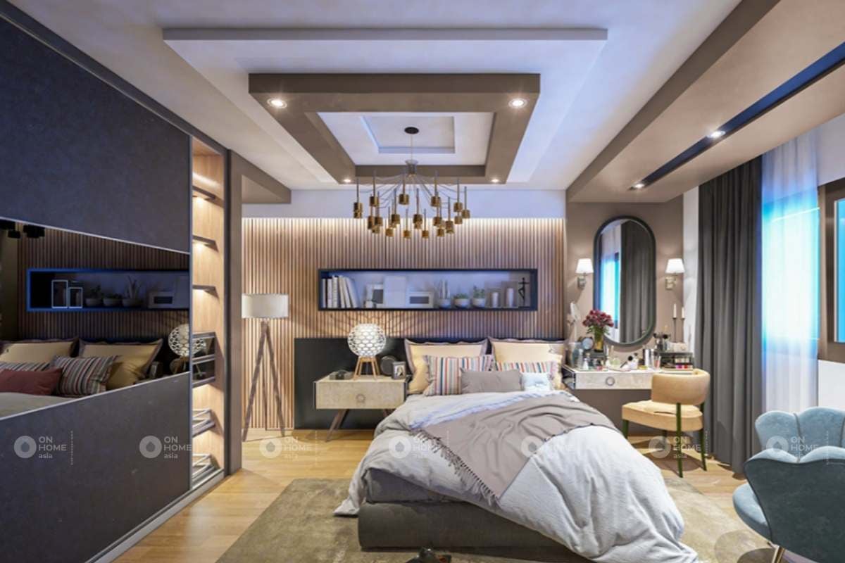 thiet-ke-noi-that-chung-cu-90m2-mau-10 (4)Thiết kế nội thất phòng ngủ master đẹp