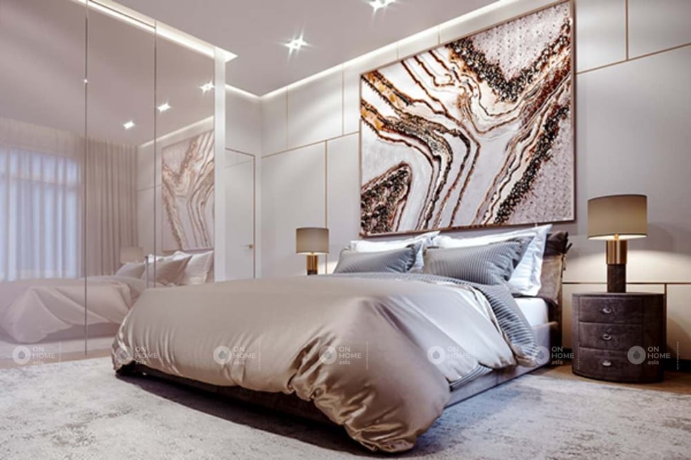 Không gian phòng ngủ được thiết kế rộng rãi