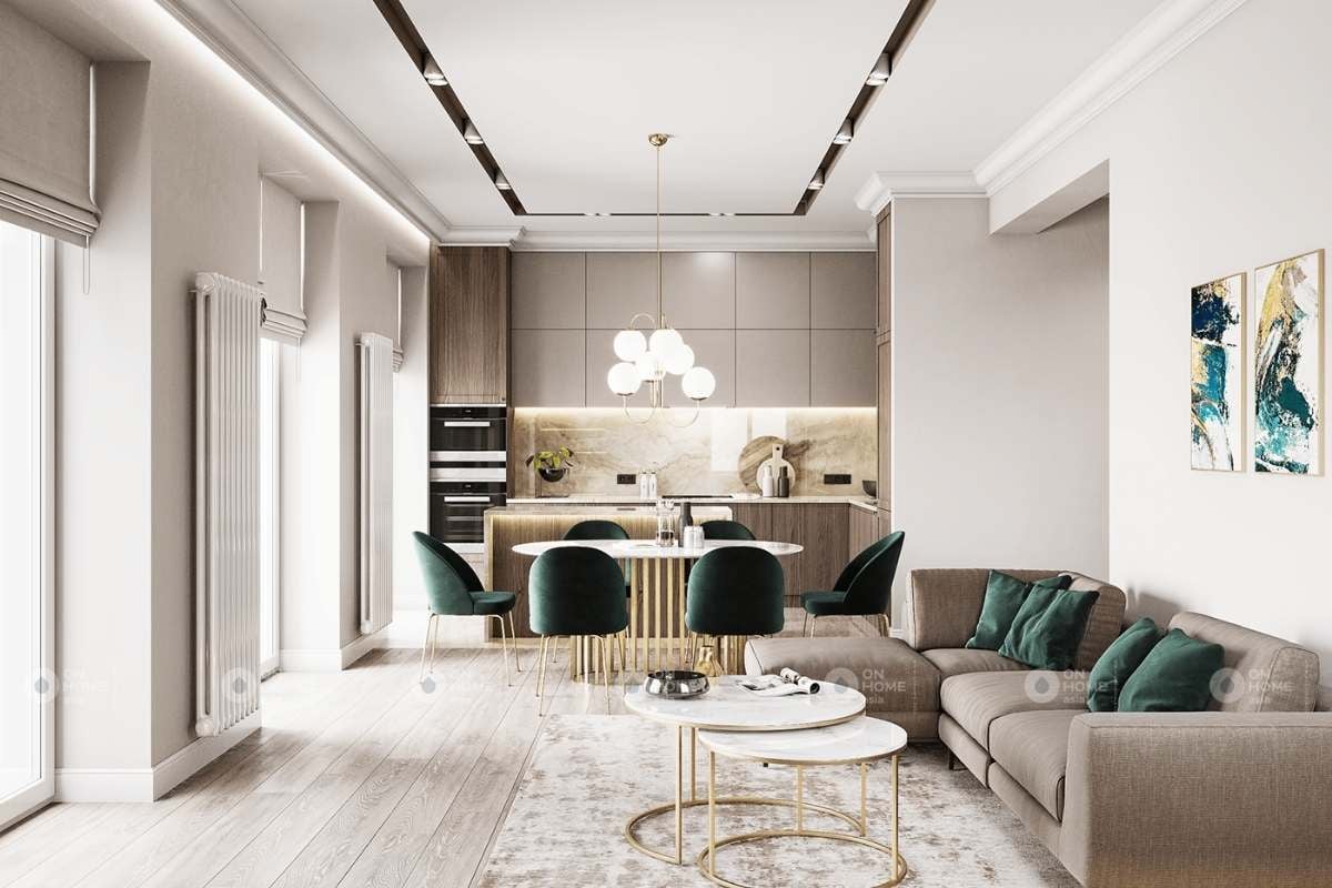 Thiết kế phòng khách chung cư sang trọng