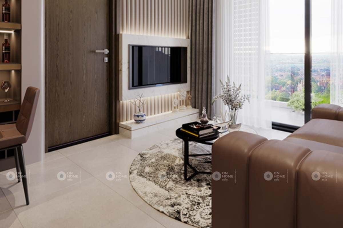 Kệ tivi treo tường phòng khách 