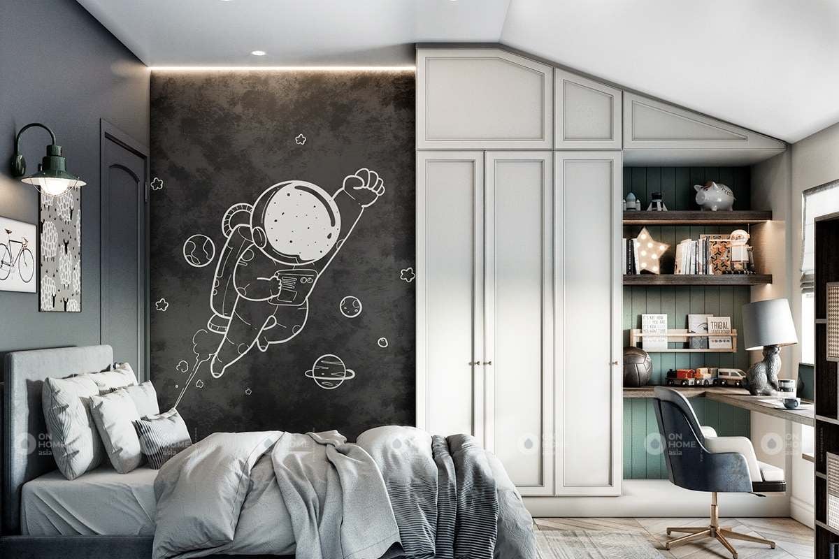 Thiết kế phòng ngủ trẻ em đơn giản