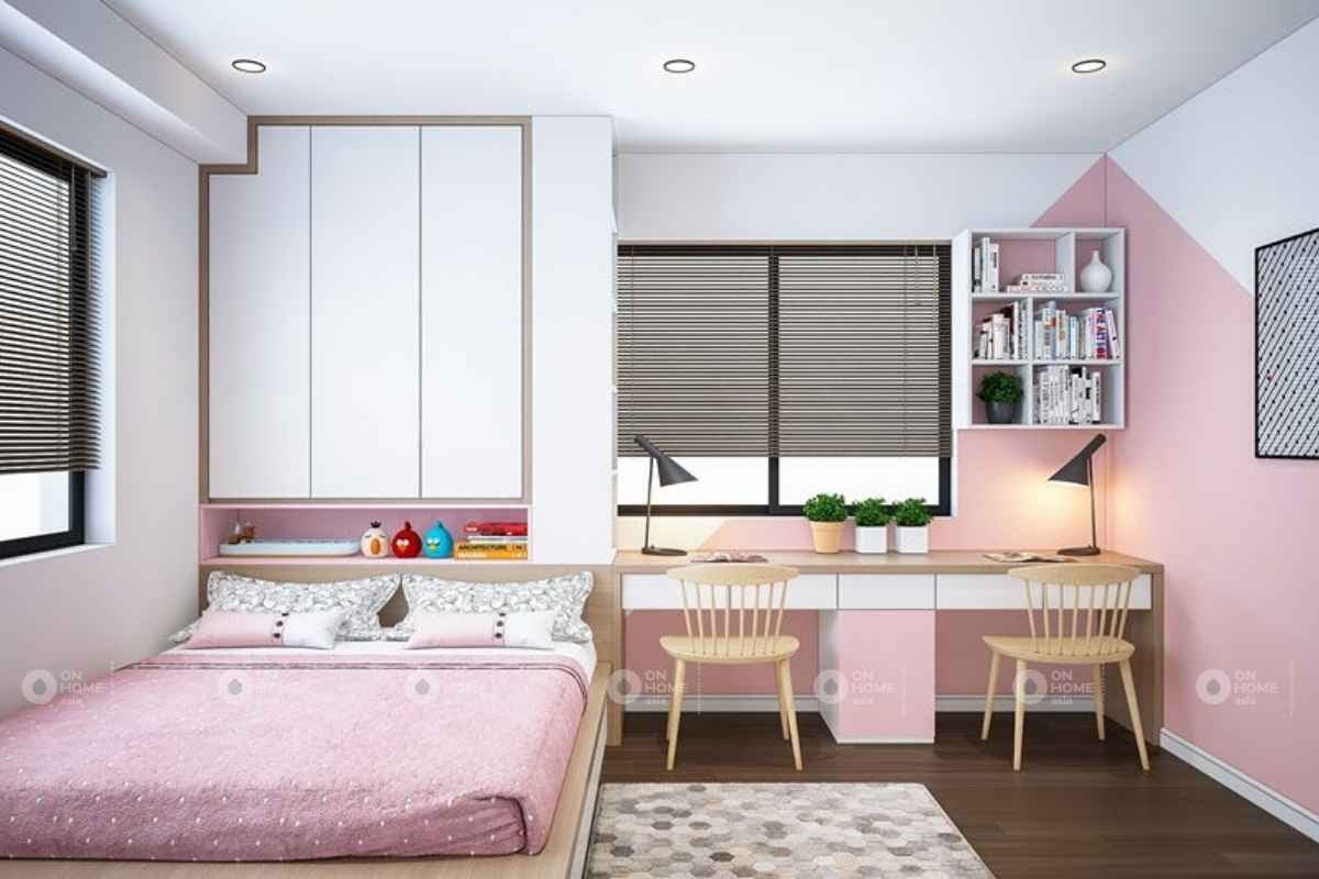 Phòng ngủ màu hồng trắng luôn là sự lựa chọn tuyệt vời để tạo cảm giác êm dịu và thanh lịch trong không gian nghỉ ngơi. Và vào năm 2024 này, các thiết kế phòng ngủ màu hồng trắng vô cùng đa dạng, từ cổ điển cho đến hiện đại và đều mang lại sự tinh tế và sang trọng cho căn phòng của bạn.