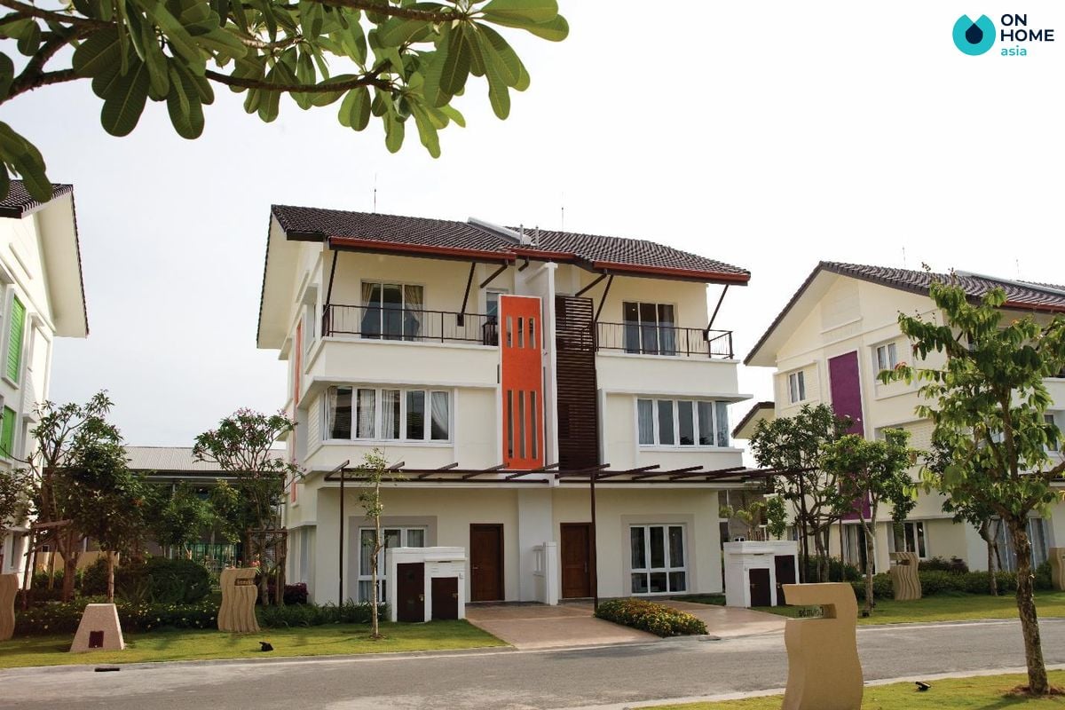 Mẫu nhà liền kề dự án nhà phố Ecolakes Mỹ Phước