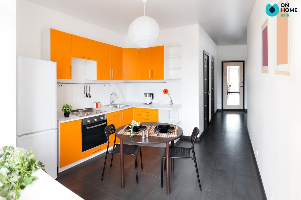 phòng bếp màu cam