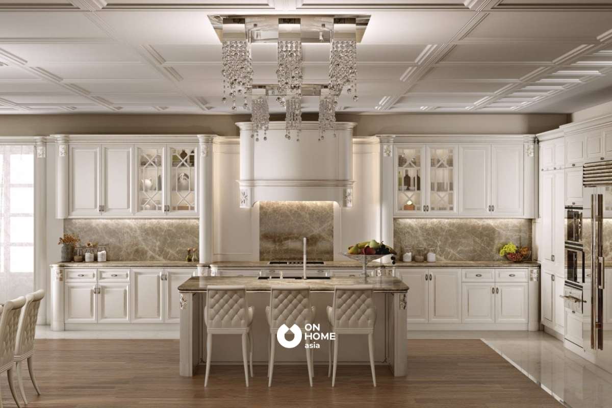 Thiết kế nội thất nhà bếp cổ điển