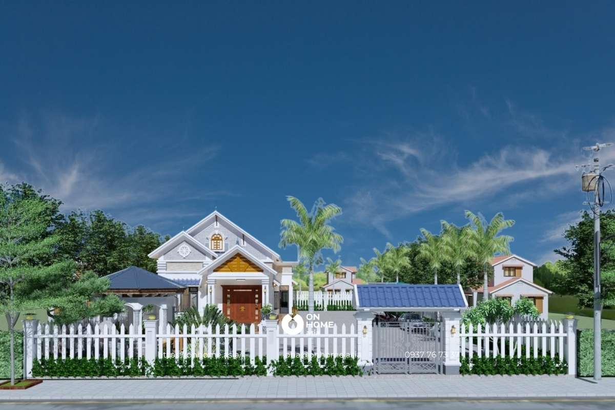 Thiết kế nhà cấp 4 100m2 3 phòng ngủ nông thôn