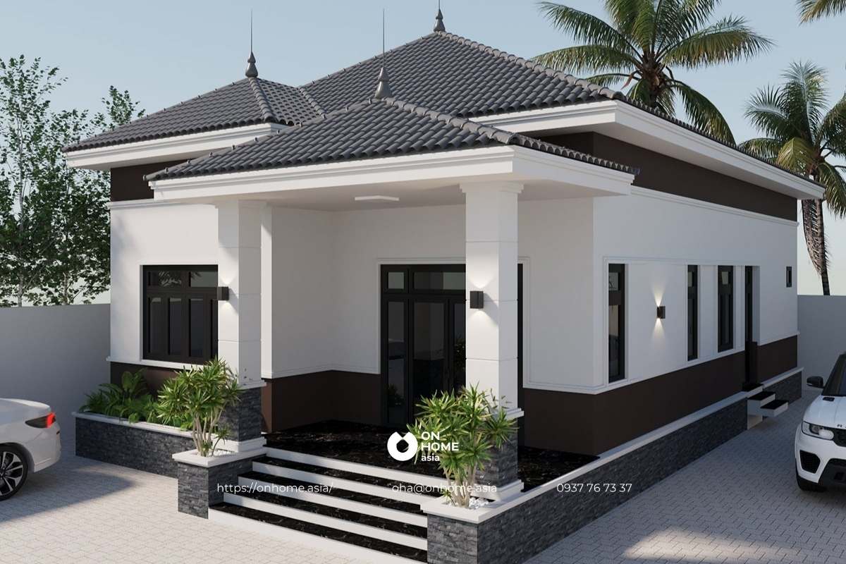 Nhà mái Nhật đẹp cấp 4 4 phòng ngủ