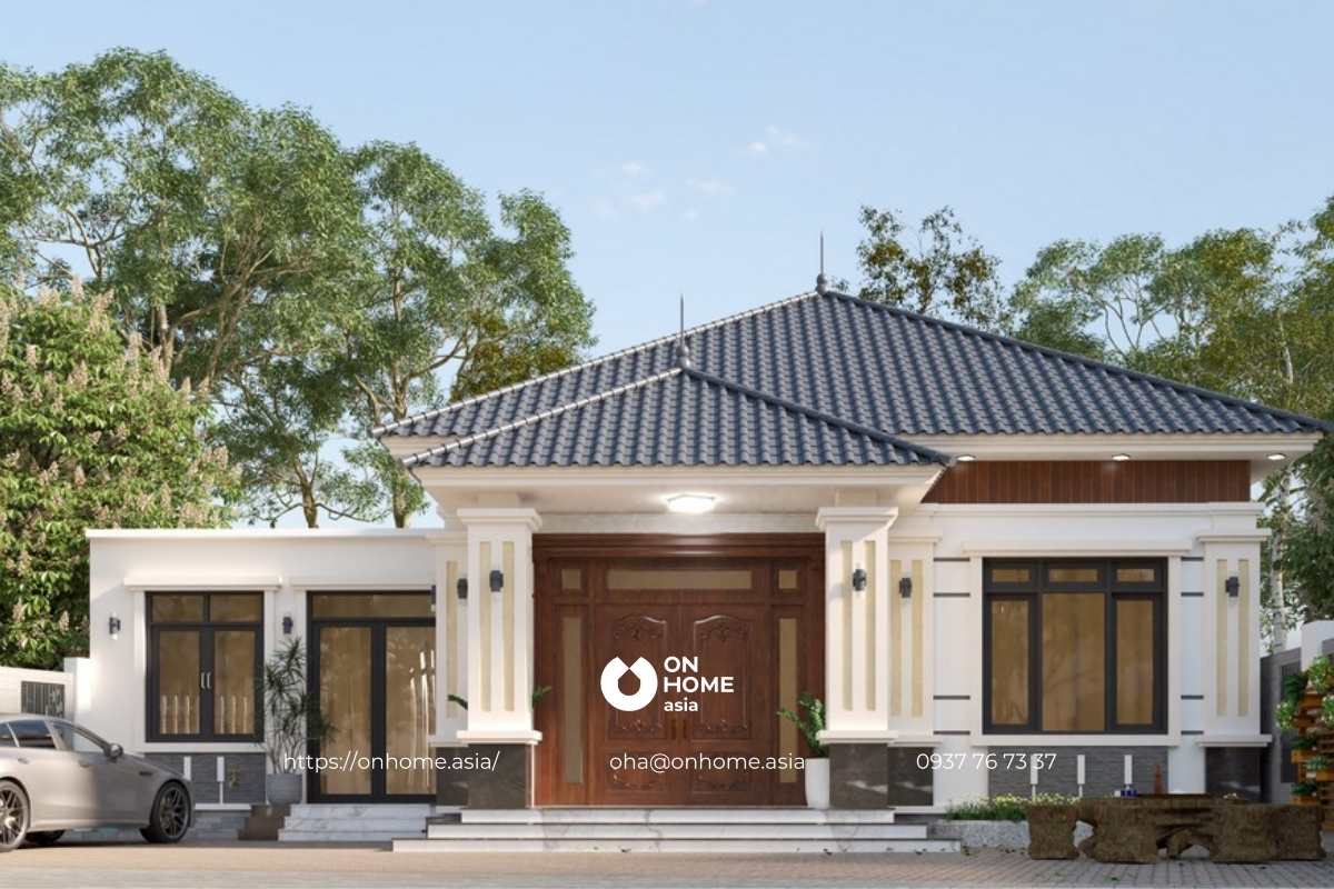 Nhà cấp 4 mái Nhật 2 phòng ngủ đẹp