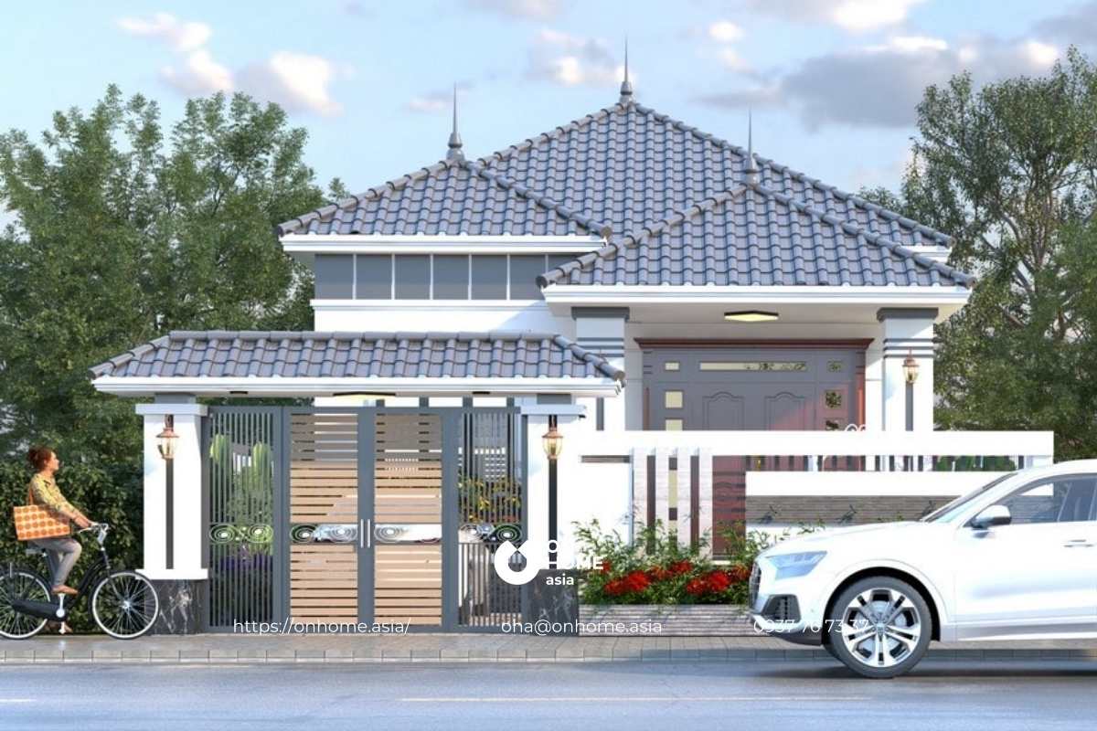 Nhà cấp 4 mái Nhật 3 phòng ngủ đẹp