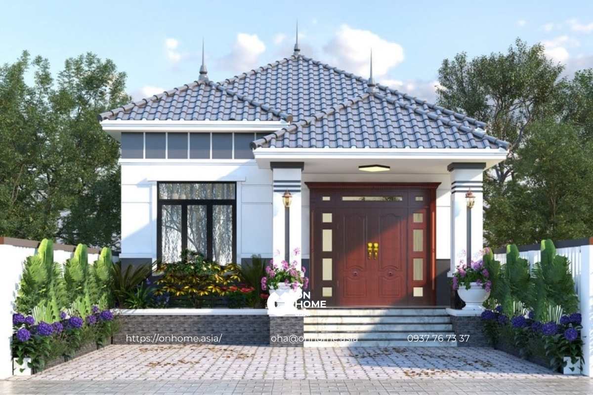 Nhà cấp 4 mái Nhật 3 phòng ngủ&nbsp;