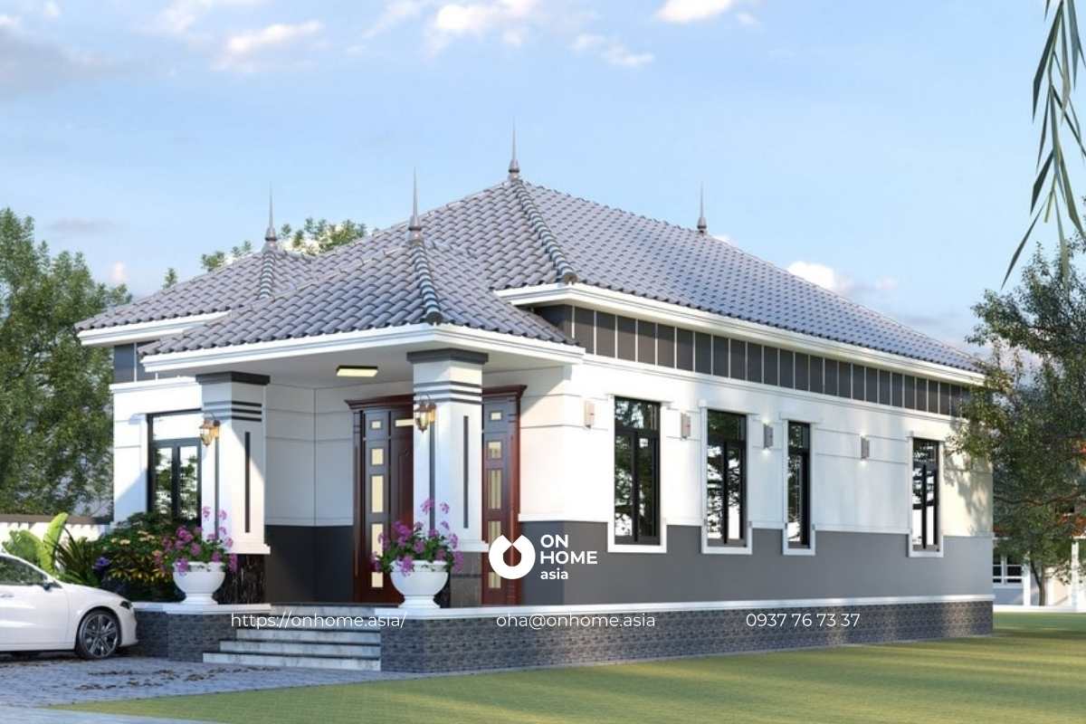 Nhà mái Nhật 1 tầng 3 phòng ngủ