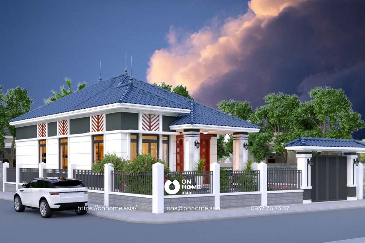 Nhà mái Nhật 1 tầng 3 phòng ngủ