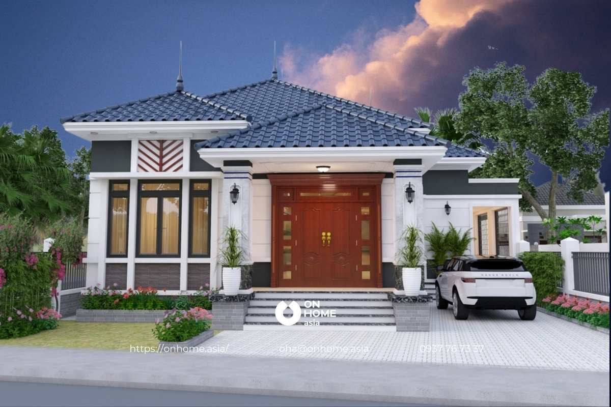 Nhà mái Nhật 1 tầng 3 phòng ngủ