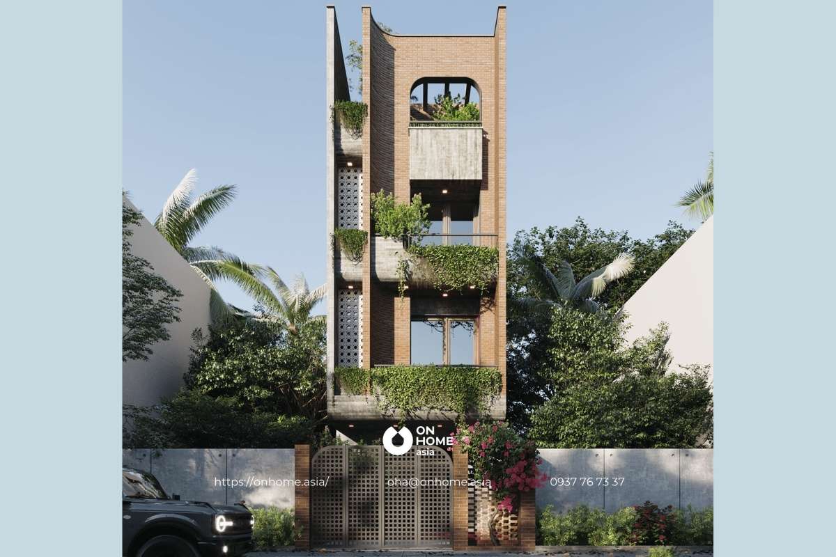 Thiết kế nhà ống đẹp 4 tầng