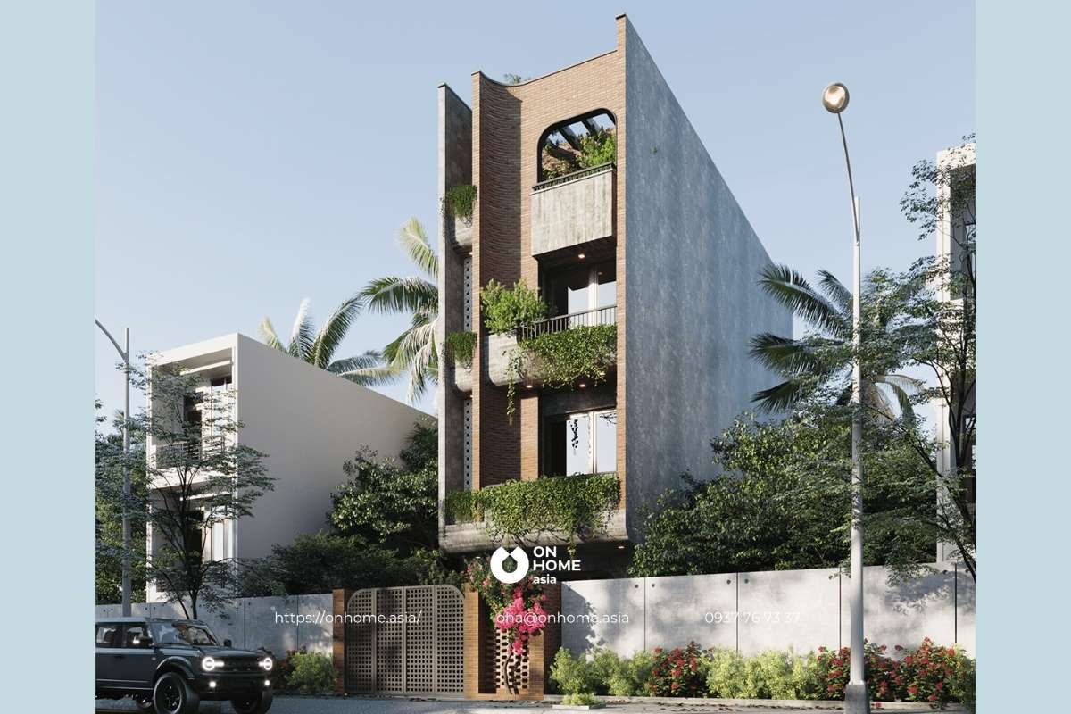 Thiết kế nhà ống đẹp 4 tầng hiện đại