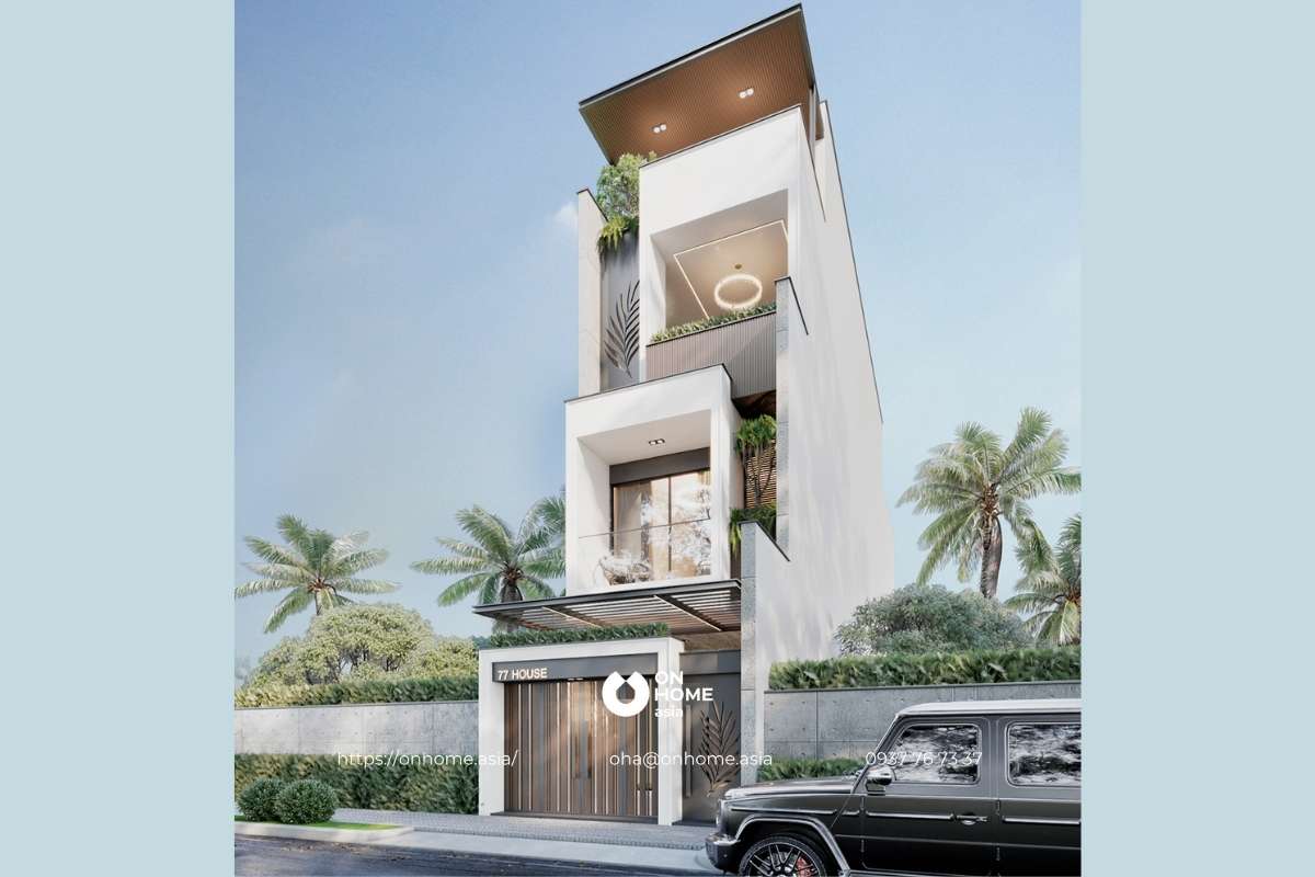 Nhà ống 4 tầng 5x20 đẹp