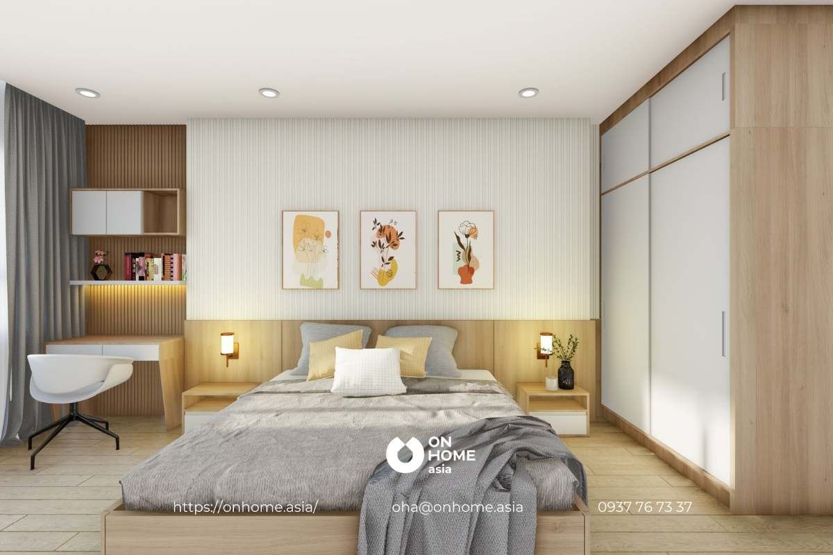 noi-that-can-ho-c-sky-view (18)Nội thất phòng ngủ master đơn giản mà đẹp