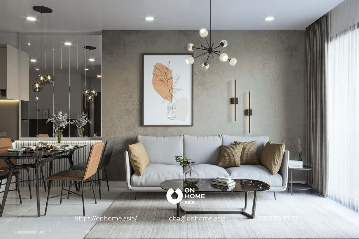 Thiết kế nội thất căn hộ C Sky View hiện đại, sang trọng