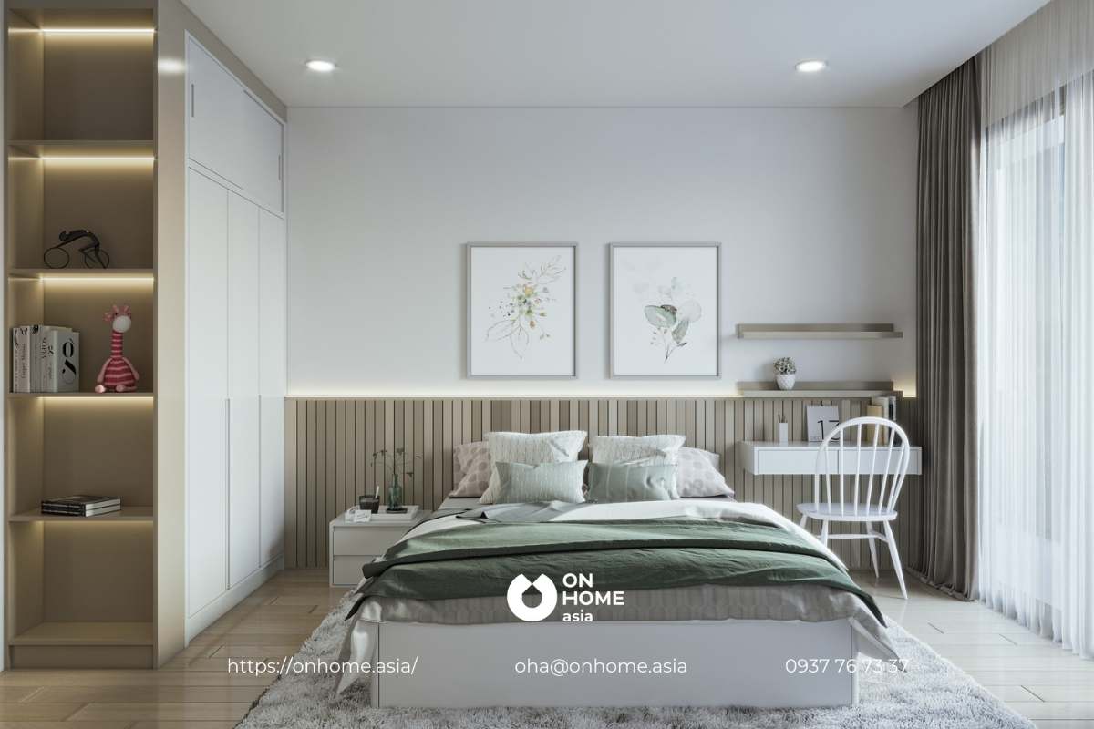 Nội thất phòng ngủ trẻ em của căn hộ C Sky View đẹp