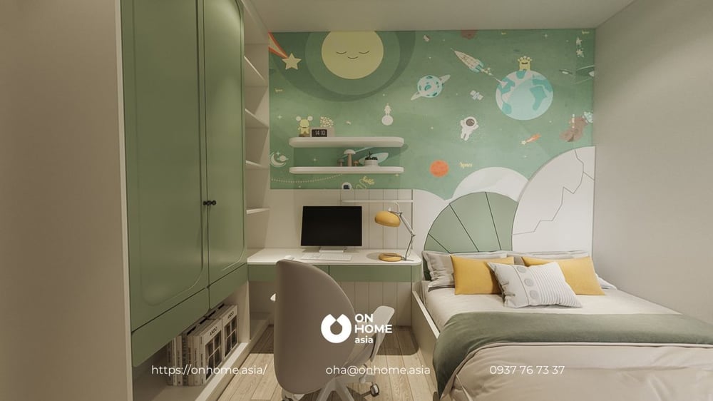 Không gian nội thất căn hộ HT Pearl 2 phòng ngủ của On Home Asia
