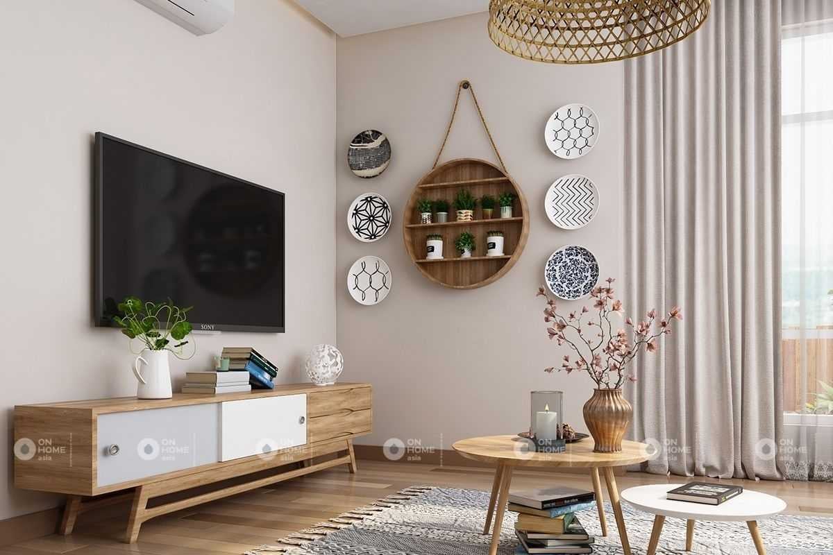 Thiết kế nội thất phòng khách tối giản