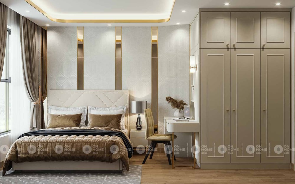 Thiết kế nội thất phòng ngủ Compass One phong cách luxury
