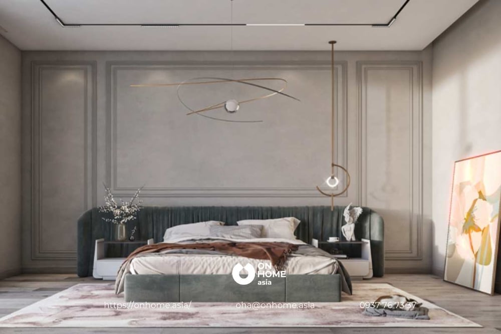 Mẫu phòng ngủ biệt thự độc thân diện tích lớn phong cách Hiện đại pha Luxury cao cấp