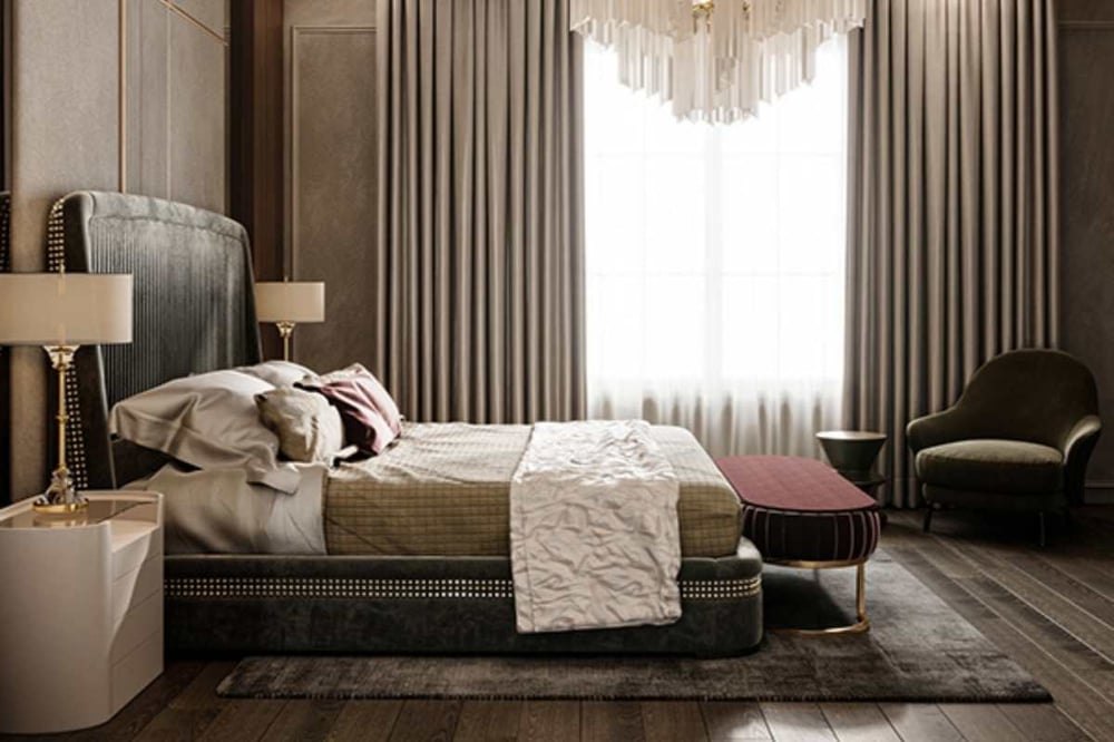 Mẫu phòng ngủ biệt thự dành cho người lớn tuổi phong cách Luxury pha Tân Cổ Điển cao cấp