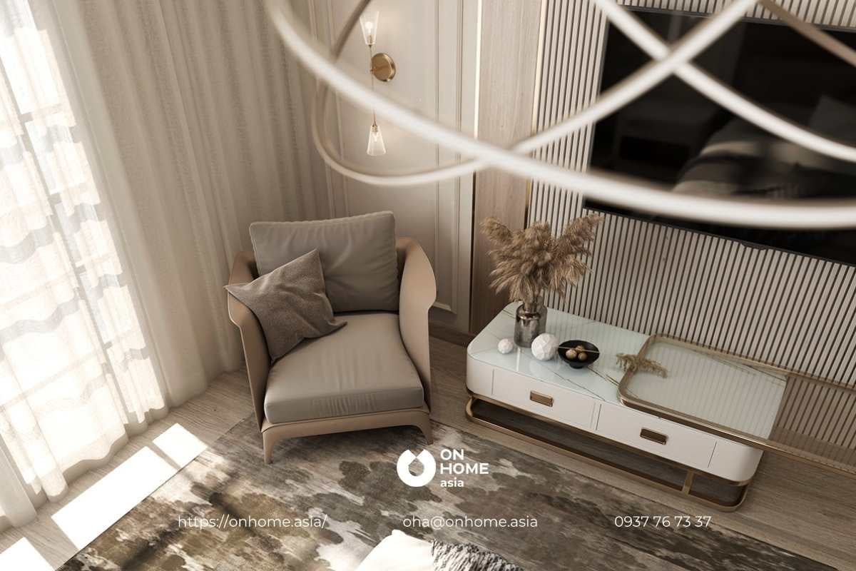 Mẫu thiết kế Phòng ngủ biệt thự phong cách Luxury sang trọng với tông nâu trầm tính