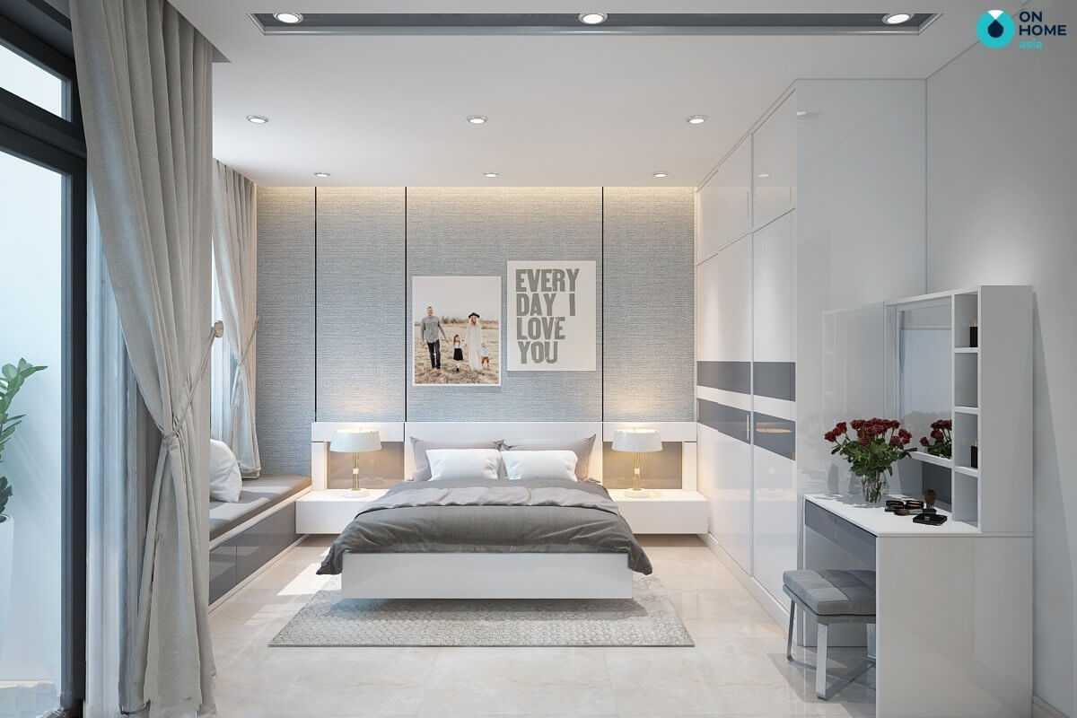 Trang trí phòng ngủ 20m2 sang trọng với gam màu trầm ấm và phối hợp nội thất hiện đại mang lại cảm giác ấm áp và sang trọng. Chất liệu cao cấp được sử dụng trong trang trí phòng ngủ tạo nên không gian tinh tế và đẳng cấp.