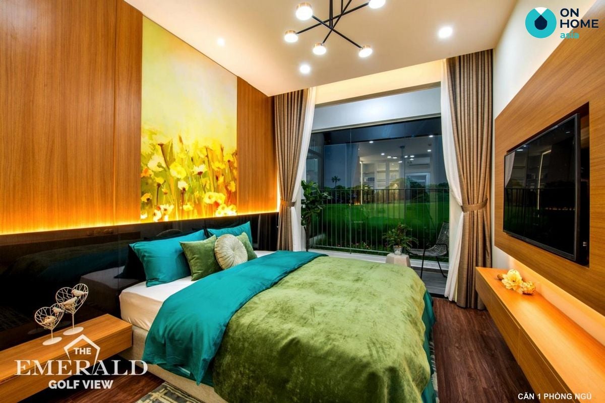 Thiết kế nội thất phòng ngủ căn hộ The Emerald Golf View